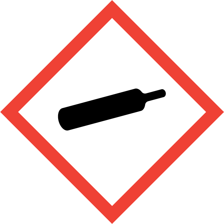 New gasses underpressure clp hazard symbols
